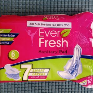 Ever Fresh XXL / 330MM Soft Dry Net Top Ultra Thin Sanitary Pads | 160ML+ Absorbent | Heavy Flow | Odour & Wetness Locks | 36 Pads | With Wings & Disposable Wrapper