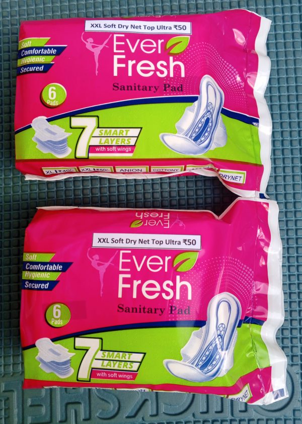 Ever Fresh XXL / 330MM Soft Dry Net Top Ultra Thin Sanitary Pads | 160ML+ Absorbent | Heavy Flow | Odour & Wetness Locks | 36 Pads | With Wings & Disposable Wrapper - Image 4