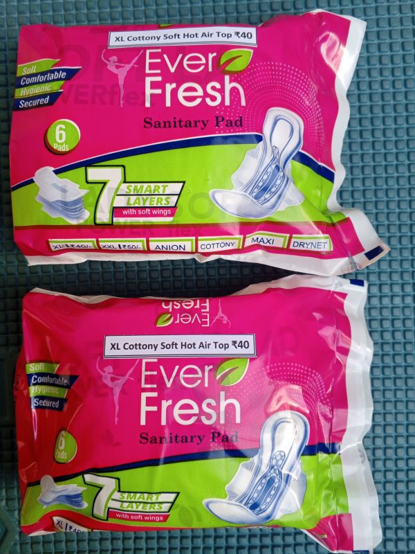 Ever Fresh XL / 280MM Cottony Soft Hot Air Top Sanitary Pads | 150ML+ Absorbent | Heavy Flow | Odour & Wetness Locks | With Wings & Disposable Wrapper - Image 3