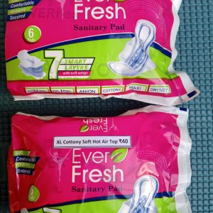 Ever Fresh XL / 280MM Cottony Soft Hot Air Top Sanitary Pads | 150ML+ Absorbent | Heavy Flow | Odour & Wetness Locks | With Wings & Disposable Wrapper