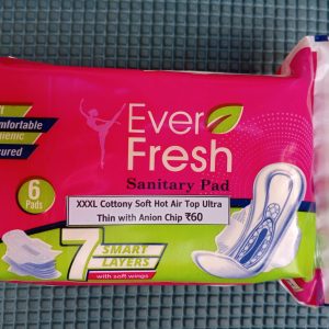Ever Fresh XXXL / 360MM Cottony Soft Hot Air Top Ultra Thin with Anion Chip Sanitary Pads | 180ML Absorbent | Heavy Flow | Odour & Wetness Locks | 36 Pads | With Wings & Disposable Wrapper