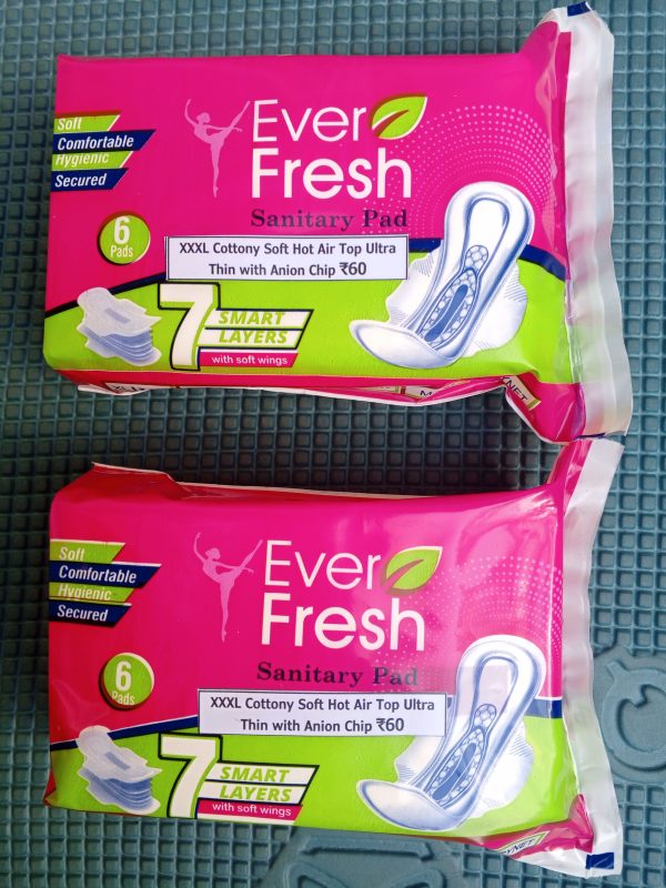 Ever Fresh XXXL / 360MM Cottony Soft Hot Air Top Ultra Thin with Anion Chip Sanitary Pads | 180ML Absorbent | Heavy Flow | Odour & Wetness Locks | 36 Pads | With Wings & Disposable Wrapper - Image 4